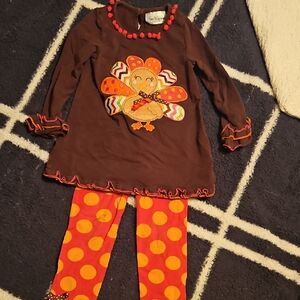 Rare Editions Brown and Orange Turkey Costume Set